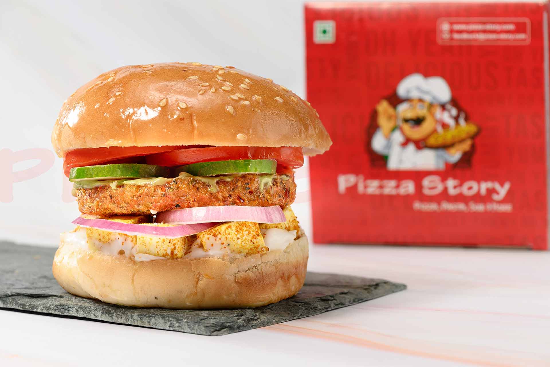 Spicy Paneer Burger